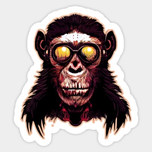 Zombified Halloween Monkey Sticker